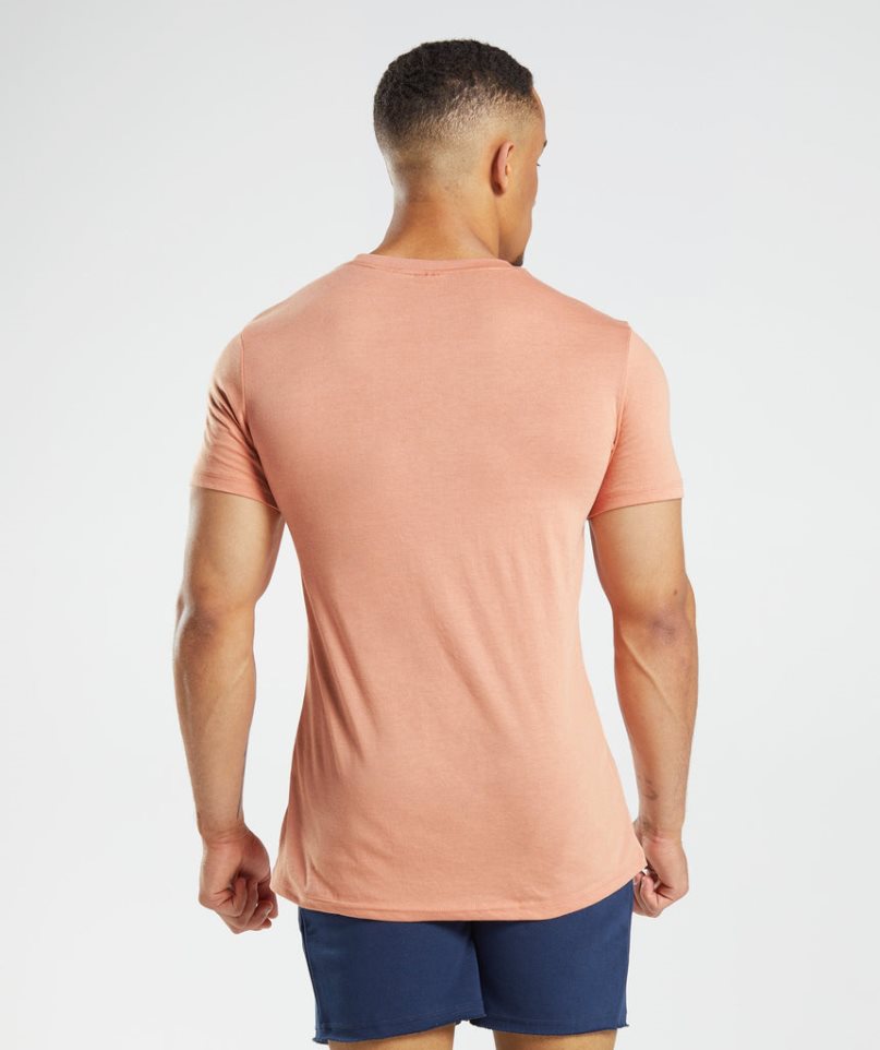 Men's Gymshark Legacy T-Shirts Orange | NZ 3TACUB